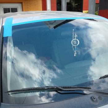 New windshield after replacement